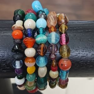 Multi strand glass beads braclet